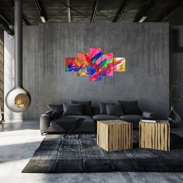 Obraz - Barevná abstrakce (125x70 cm)