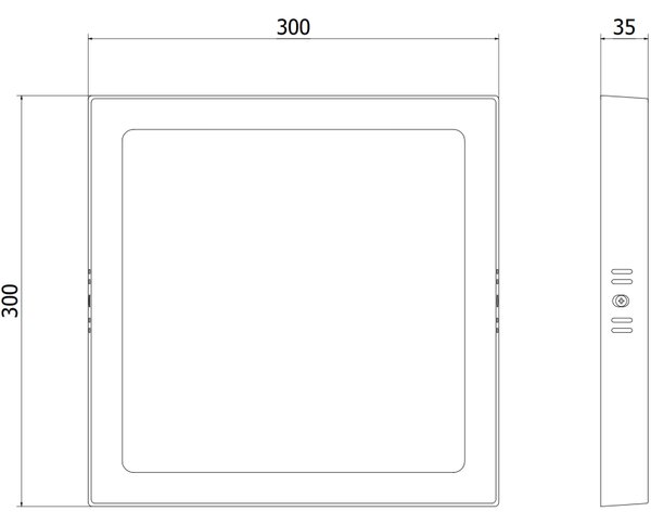 Mexen LDSS, LED stropní svítidlo, rozměr 30 x 30 cm, 24W, neutrální - 4000K, 2640 lm, bílá - L213-030-2440-20