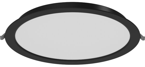 Mexen LDRR, LED stropní svítidlo na zapuštění, průměr 12 cm 30 cm, 24W, neutrální - 4000K, 1920 lm, černá - L210-030-2440-70
