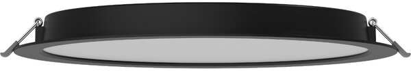 Mexen LDRR, LED stropní svítidlo na zapuštění, průměr 12 cm 30 cm, 24W, neutrální - 4000K, 1920 lm, černá - L210-030-2440-70