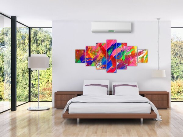 Obraz - Barevná abstrakce (210x100 cm)