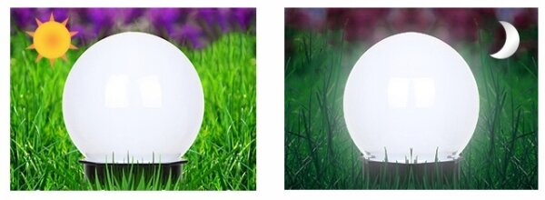 LED Solární lampa LED/1,2V 6500K 200 mAh pr. 10 cm IP44 bílá/černá