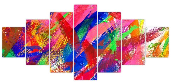 Obraz - Barevná abstrakce (210x100 cm)