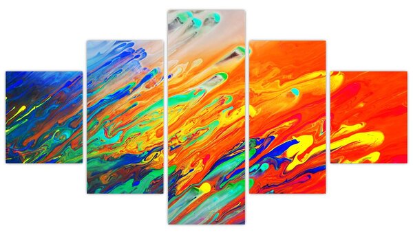 Obraz - Barevná abstrakce (125x70 cm)