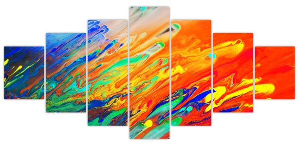 Obraz - Barevná abstrakce (210x100 cm)