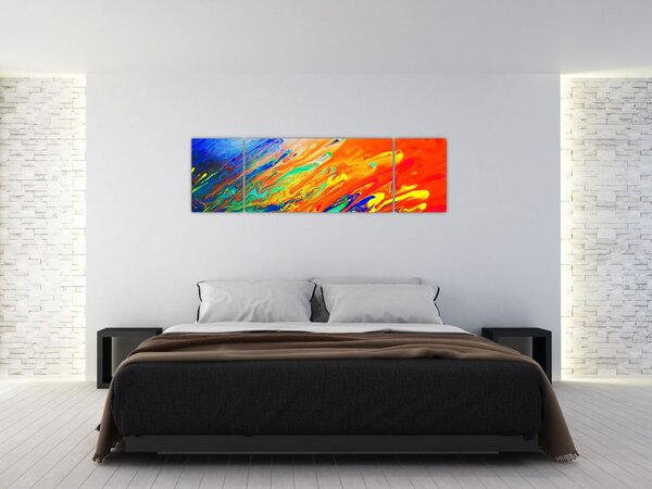 Obraz - Barevná abstrakce (170x50 cm)