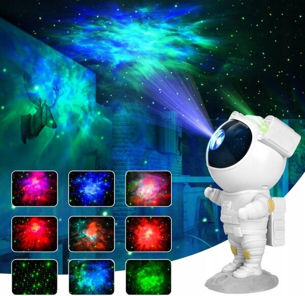 LED RGB Projektor LED/5W/5V astronaut + dálkové ovládání