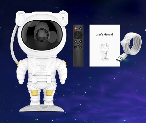 LED RGB Projektor LED/5W/5V astronaut + dálkové ovládání