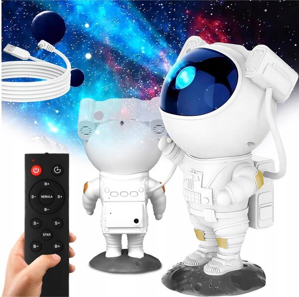 LED RGB Projektor LED/5W/5V astronaut + dálkové ovládání