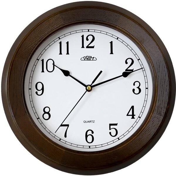 Dřevěné designové hodiny hnědé MPM E07P.3974.50