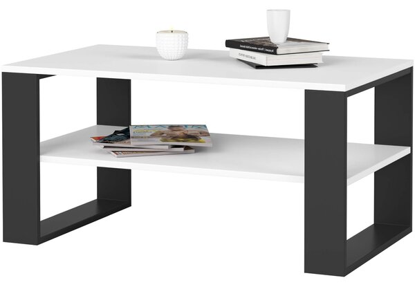 Ak furniture Konferenční stolek DOMI II bílý/černý