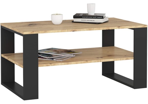 Ak furniture Konferenční stolek DOMI II dub artisan/černý