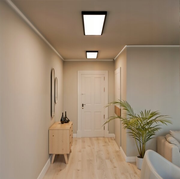 LED Přisazený panel LED/60W/230V 30x120 cm černá