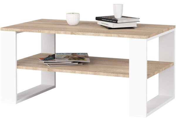 Ak furniture Konferenční stolek DOMI II dub sonoma/bílý