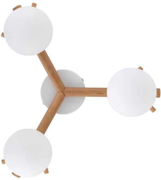 TK Lighting Sheron stropní světlo 3x6 W bílá-dřevo 5308