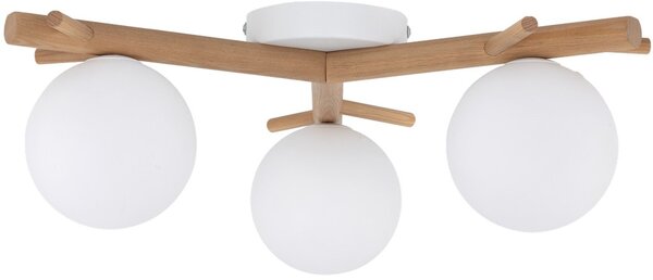TK Lighting Sheron stropní světlo 3x6 W bílá-dřevo 5308