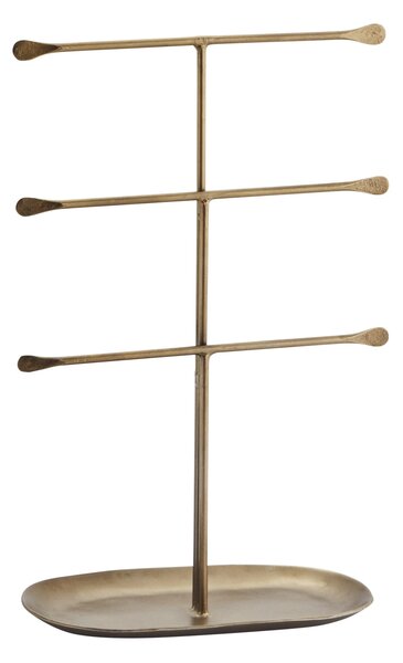 Stojánek na šperky s miskou Antique Brass