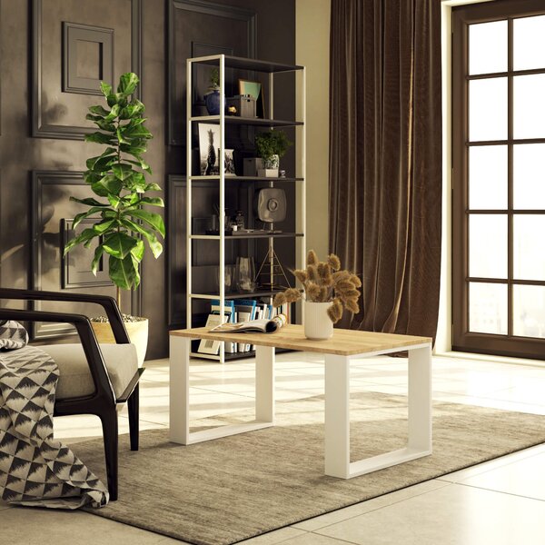 Ak furniture Konferenční stolek Nox dub sonoma/bílý