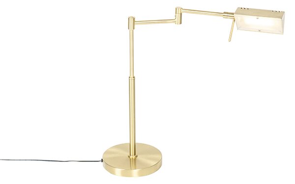 Designová stolní lampa zlatá vč. LED s dotykovým stmívačem - Notia