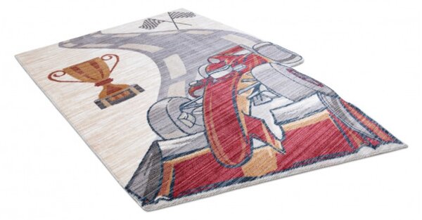 Koberec TOYS 75327 Formula 1 - krém / červený, fuchsie