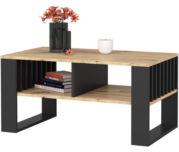 Ak furniture Konferenční stolek Rockford dub artisan/černý