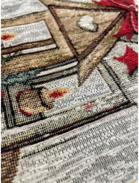 Vánoční gobelínový běhoun na stůl skřítek Chenille IT020 Barva Vícebarevná Rozměry 40x130 cm
