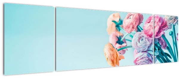Obraz - Květiny ve váze (170x50 cm)