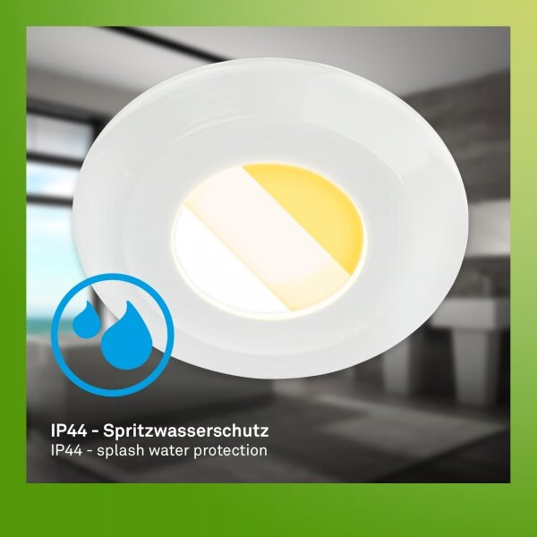Briloner 7588036 -SADA 3xLED Koup podh svítidlo KLIRA 3xLED/4,9W/230V IP44 bílá