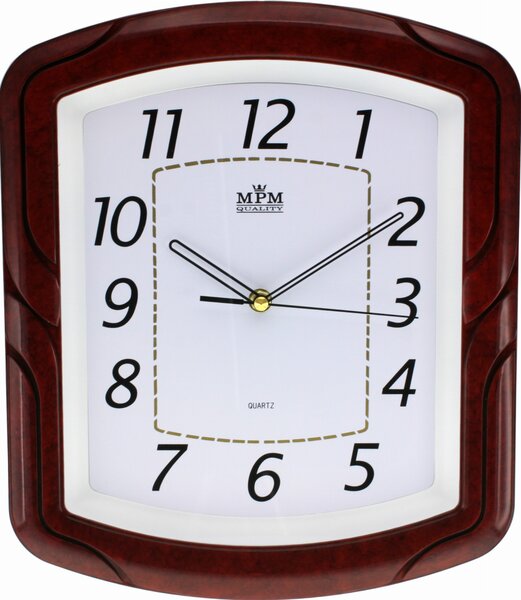 MPM Kaštanové hranaté hodiny MPM E01.2417 (MPM Kaštanové hranaté hodiny MPM E01.2417)