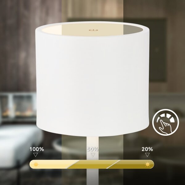 Briloner 7521016 - LED Stm stolní lampa SIGO 2,5W/5V IP44 2600 mAh bílá