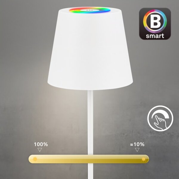 Briloner 7559016-LED RGB St stolní lampa COLORIS 3,5W/5V IP44 2000mAh Wi-Fi Tuya