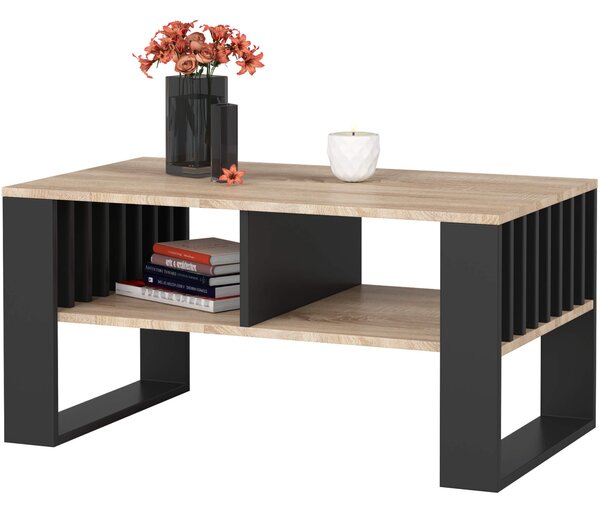 Ak furniture Konferenční stolek Rockford dub sonoma/černý