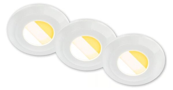 Briloner 7588036 -SADA 3xLED Koup podh svítidlo KLIRA 3xLED/4,9W/230V IP44 bílá