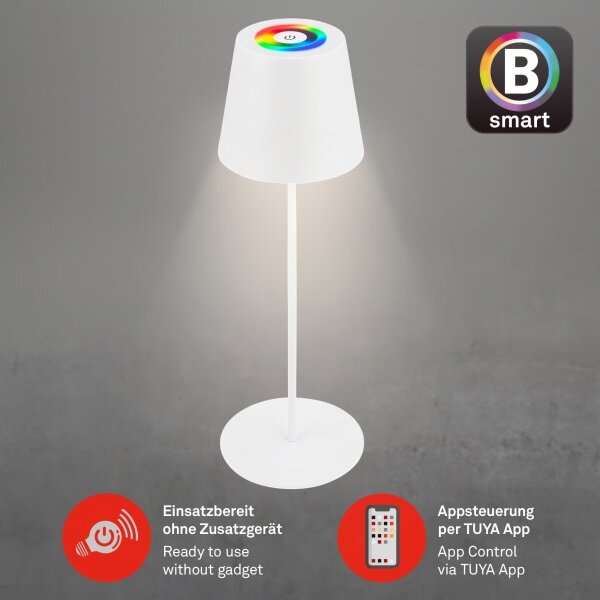 Briloner 7559016-LED RGB St stolní lampa COLORIS 3,5W/5V IP44 2000mAh Wi-Fi Tuya
