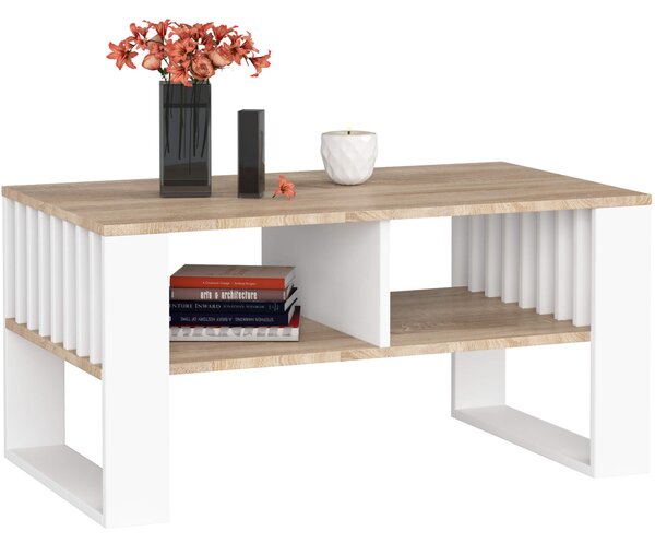 Ak furniture Konferenční stolek Rockford dub sonoma/bílý
