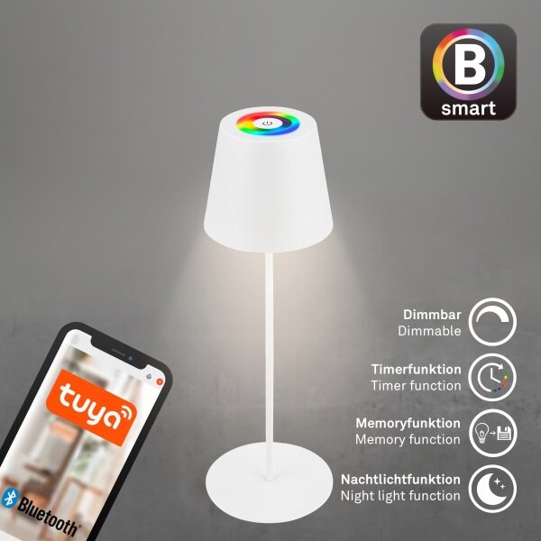 Briloner 7559016-LED RGB St stolní lampa COLORIS 3,5W/5V IP44 2000mAh Wi-Fi Tuya