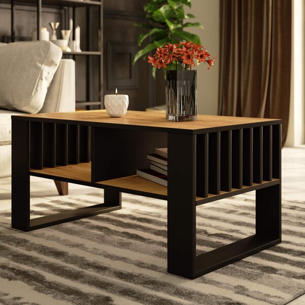 Ak furniture Konferenční stolek Rockford dub craft/černý