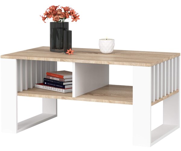 Ak furniture Konferenční stolek Rockford dub sonoma/bílý