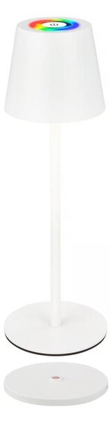 Briloner 7517016 - LED RGB Stm stolní lampa CILANO 3W/5V IP44 2000 mAh bílá