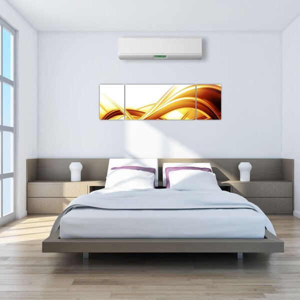 Obraz - Žlutá abstrakce (170x50 cm)