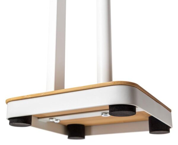 Erga Gasa, držák na toaletní papír se zásobníkem na postavení 62cm, bílá-přírodní hnědá, ERG-YKA-P.GASA-WHT