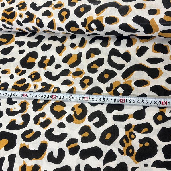 Bavlněná látka 100% bavlna, 125 g/m², šíře 160 cm, leopard