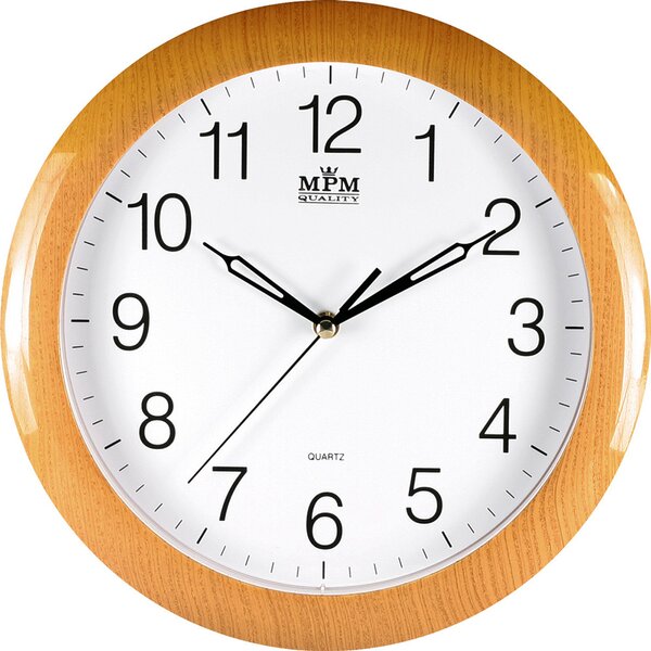 Designové plastové hodiny oranžové MPM E01.2455