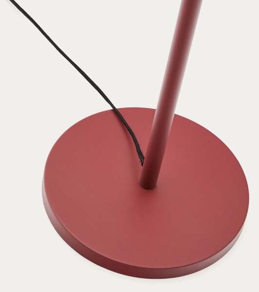 Kave Home Terakotově červená kovová stojací lampa Navat 153 cm