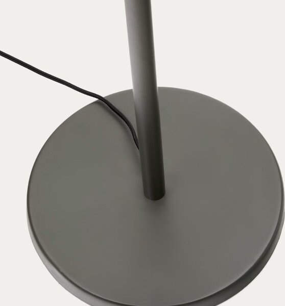 Kave Home Tmavě zelená kovová stojací lampa Navat 153 cm