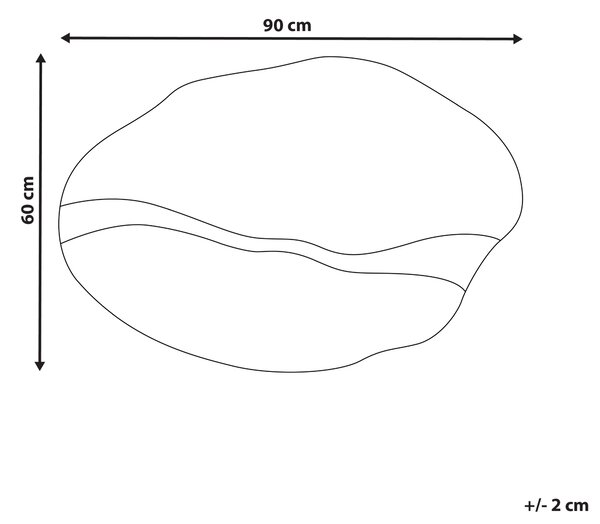 Zrcadlo POIVRES 90 cm 60 cm Zlatá