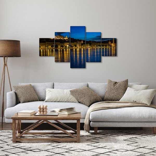 Obraz nočního města (125x70 cm)