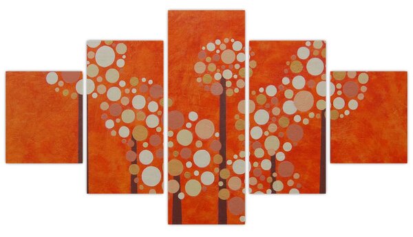 Obraz - Oranžový les (125x70 cm)