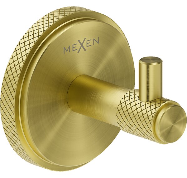 Mexen Gravo, nástěnný háček na ručníky, zlatá matná, 70A93011-55
