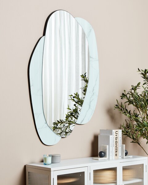 Zrcadlo PANNES 80 cm 117 cm Světle modrá